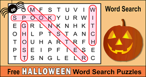 Halloween Word Search puzzles