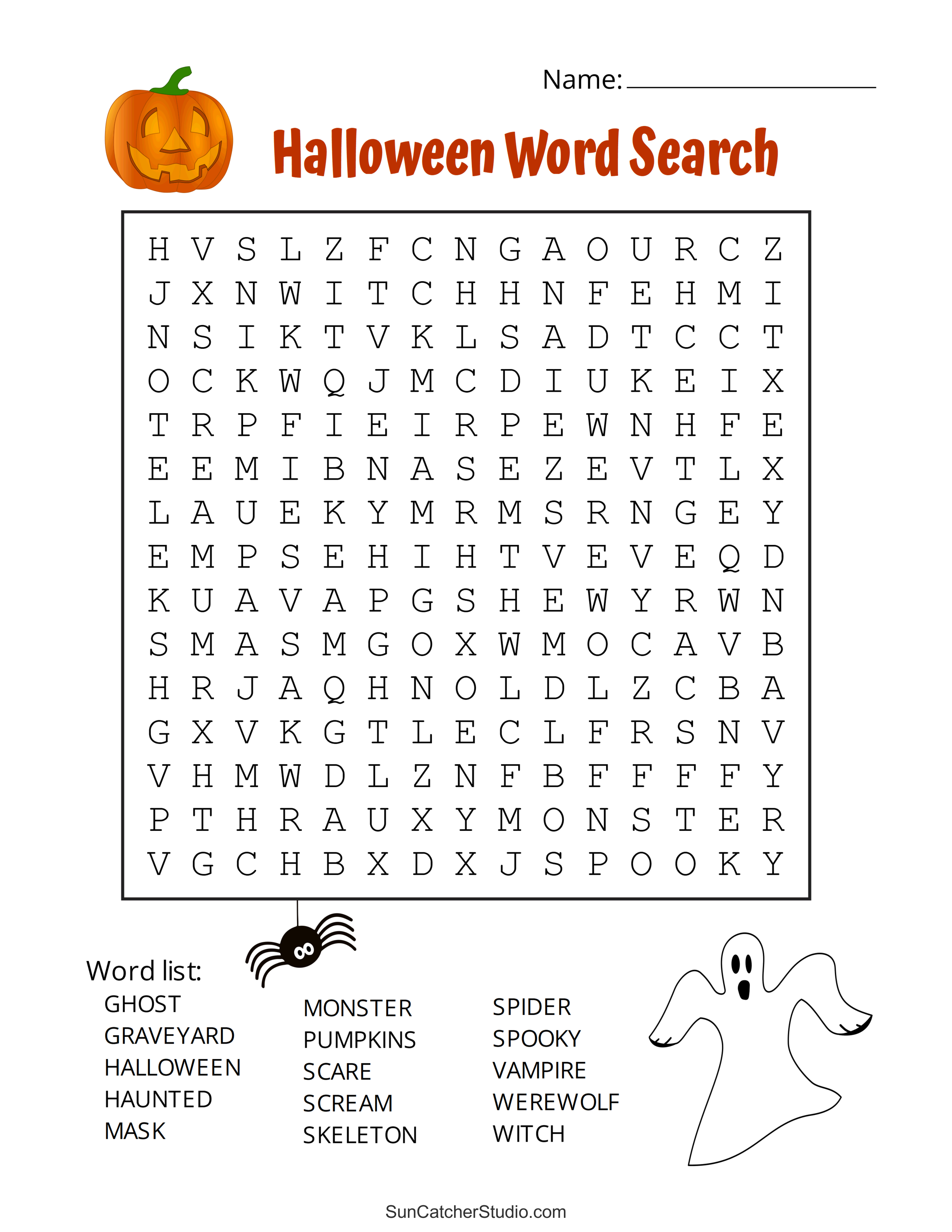 Halloween Word Search Free Printable Puzzles Free Printables 