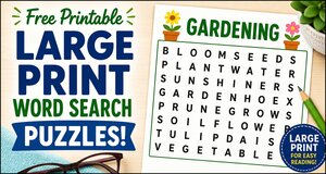 Large Print Word Search