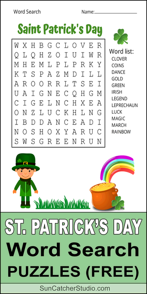 St. Patrick's Day, Saint Patrick’s Day, word search, puzzle, word find, free, printable, DIY, game, easy, hard, answers, kindergarten, large print, adult, word search, download.