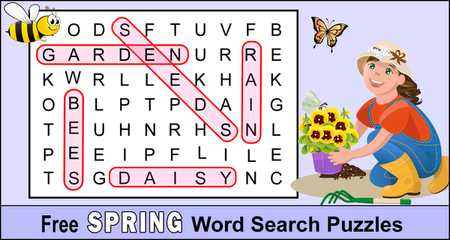 Free Printable Spring Word Search Puzzles