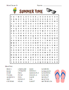 7. Adult Summer Word Search Puzzle. (Difficult), summer word search, printable, free, pdf, puzzle, word find, easy, hard, kids, adults, large print, download, sheet.