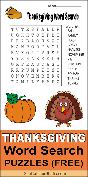 Thanksgiving word search, printable, puzzles, free, DIY, easy, hard, kids, adults, spooky, giant, large print, pdf, download.