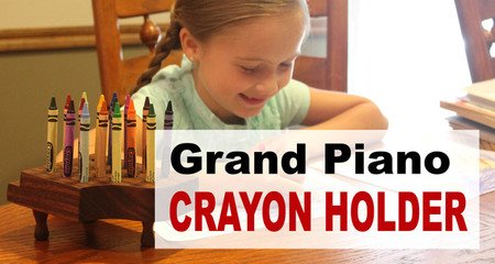 Crayon Holder Plans - Easy Beginner woodworking project with plans.  Great gift idea to hold crayons.