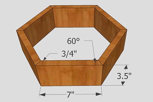 Extra Large Hexagon Floating Shelves Set of 4 - Honeycomb Shelves - Octagon