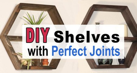DIY woodworking project:  Honeycomb, Hexagon shelves.  Learn how to make hanging, floating, wall shelves and display shelves.