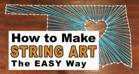 Learn how to create string art by following these easy, beginner step-by-step instructions.  Makes a great kid project or family project.