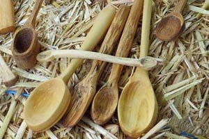 Carve wooden spoons.