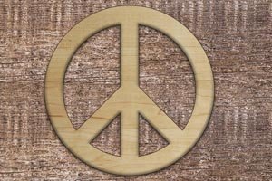 Scroll saw pattern peace sign.