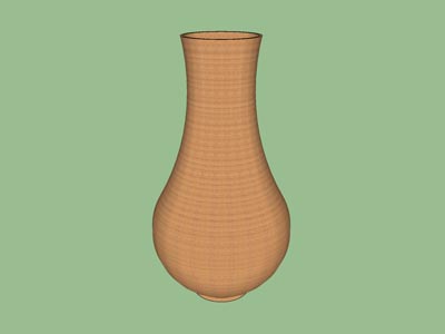 Vase jug woodturning hollow form design shape pattern 3D.