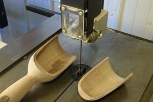 Watch the wooden scoop take form.