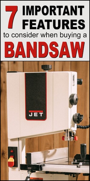 Bandsaw features - how to choose the right one, blade TENSION, bearings, and minimum cutting radius.