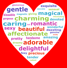 4. Heart shaped word cloud.  Word cloud, example, tag cloud, text cloud, word bubble, free, art, clipart, template, printable, wordle, print, download.